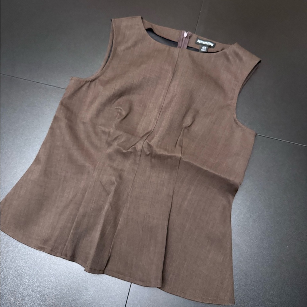 Brown Sleeveless Top